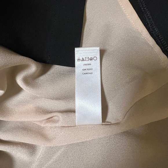 Loft Eyelash Lace Peplum Dress Black and Tan Size 12 - Picture 6 of 6